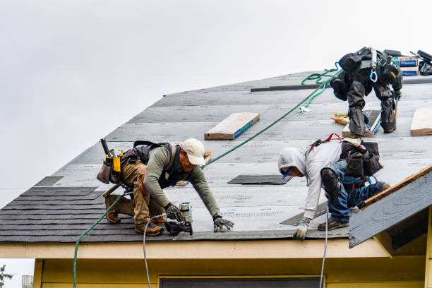 Professional Gutter Installation technician working in Spartansburg, PA